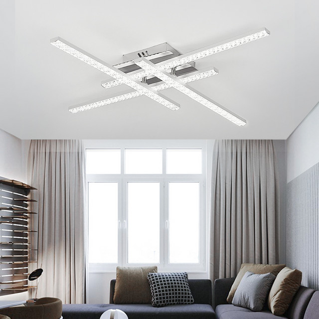 Dimmbare Nordic LED Deckenleuchte aus Aluminium von JOYINLED in Silber und Weiß - Bild 1