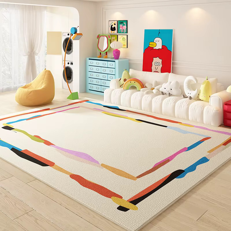 VIKAMA Teppich mit Cartoon-Design und Schleife, rutschfest, modern und mehrfarbig, für Wohnzimmer oder Couchtisch - Bild 1