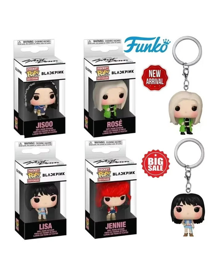 Funko Pop Black Lisa Jisoo Rose Jennie Rosa, Schlüsselanhänger, Schwarz - Bild 3