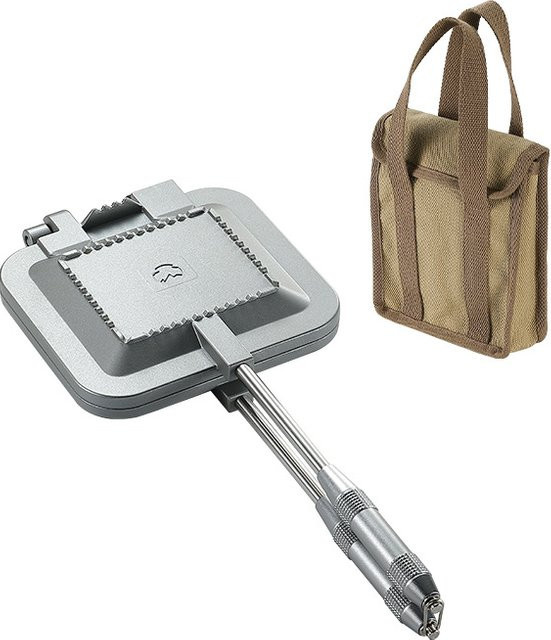 CAMPINGMOON TT-1315 Antihaft-Sandwichmaker aus Aluminium, Doppelseitige Grilled Cheese Bratpfanne für Toast und Backen - Bild 1