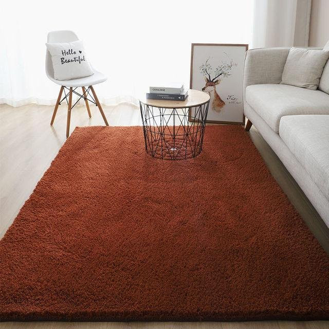 Flauschiger Teppich von Yiran Furniture in Weiß oder Braun, rutschfest und saugfähig, B/T: 60 x 40 cm - Bild 1