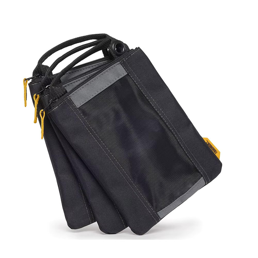TOUGHBUILT TB-94-M-3 Befestigungsbeutel 3er-Pack robuste Werkzeugtasche mit Netzfenster und Reißverschluss - Bild 2