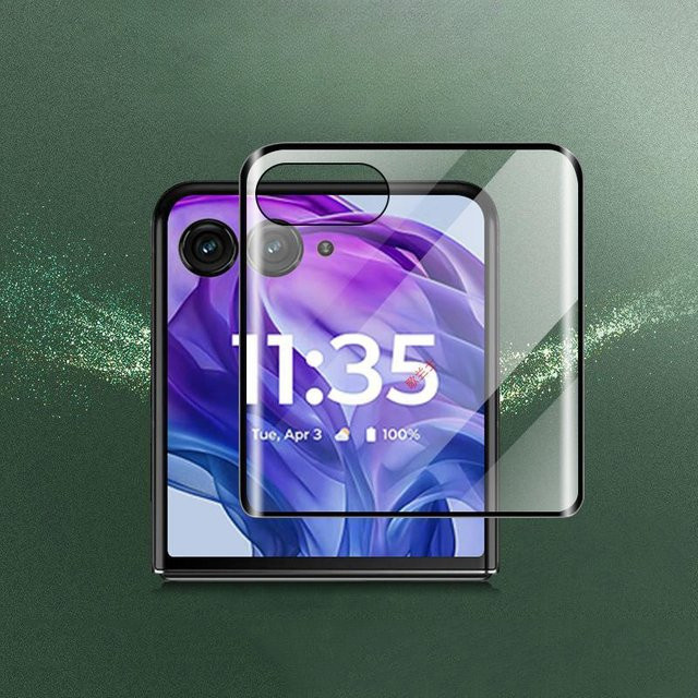Motorola Moto Razr 50 Ultra 50s Razr+ 2024 Razr50 3D gebogene Displayschutzfolie aus gehärtetem Glas, transparent, Vollabdeckung - Bild 1