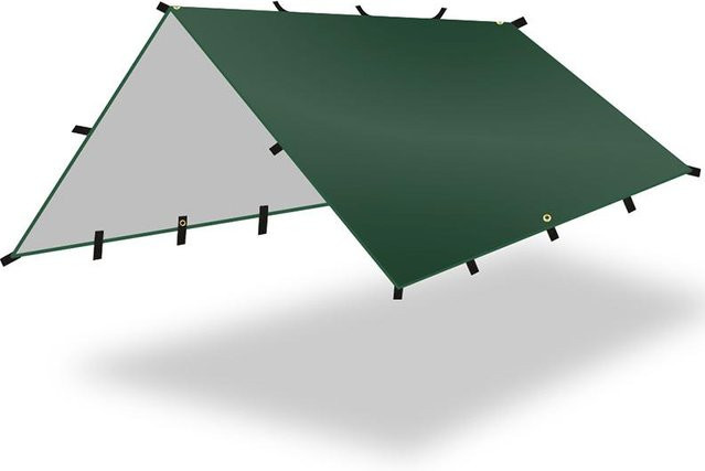 Wasserdichtes Camping Tarp Zelt von Sporthome in Grün mit UV-Schutz für Outdoor, Wandern und Strand - Bild 1