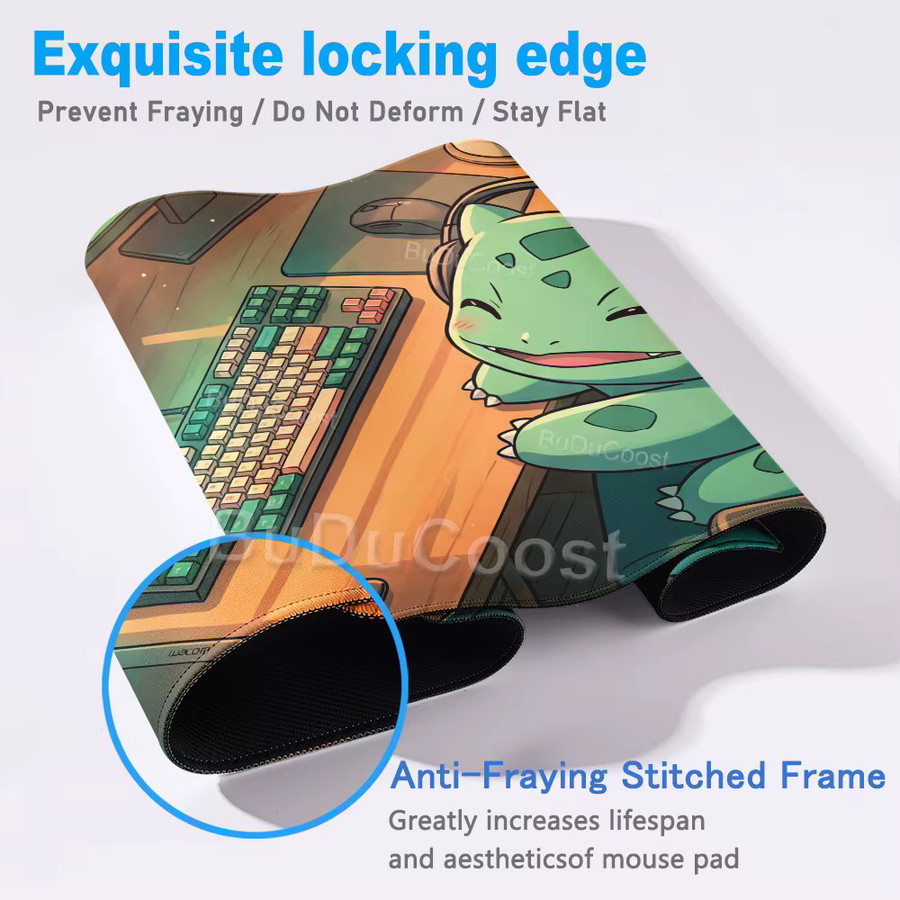 Bandai Pokemon Bulbasaur XXL Mauspad Multicolour Gaming-Schreibtischunterlage - Bild 2