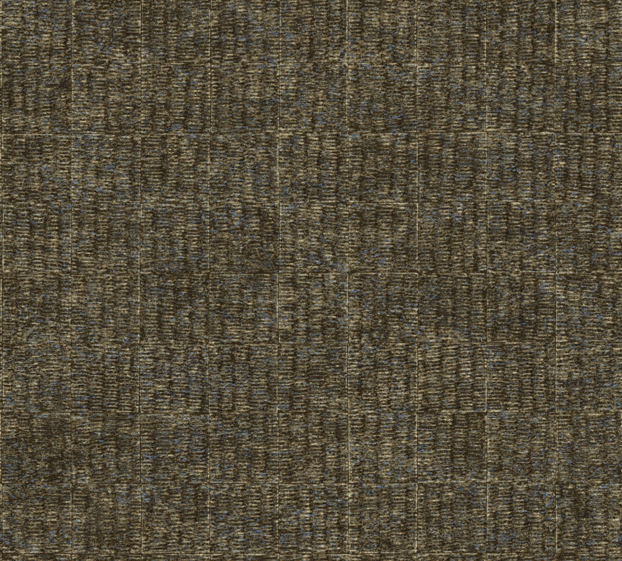 Elitis Flecht Tapete Mimbre Precioso in Braun und Blau mit geometrischem Muster - Bild 3