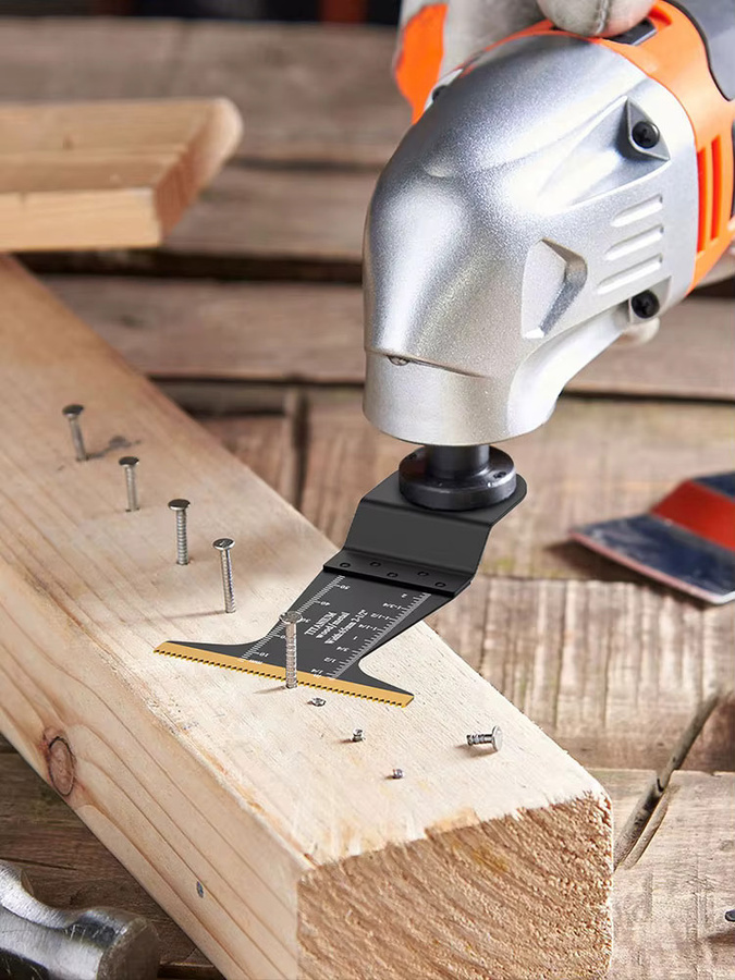 Hands DIY Oszillierende Sägeblätter aus Bimetall für Holz und Metall, 20/12 Stück Set, Verschleißfeste Multi Tool Klingen zum schnellen Schneiden - Bild 6