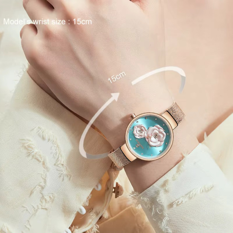 NAVIFORCE Armbanduhr, Quarz, Edelstahl, Blau, Roségold, Damen - Bild 2