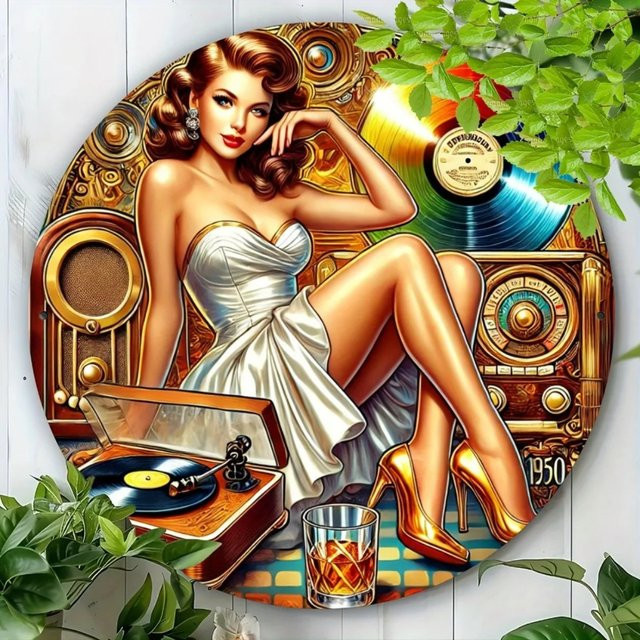 CIFBUY Retro Aluminiumschild als 2D Wandkunst für Innen- und Außenbereiche, B/H: 20 x 20 cm - Bild 1