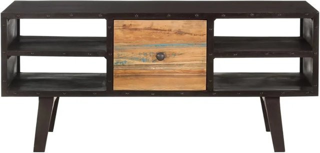vidaXL Couchtisch aus Massivholz in Altholz-Optik, rechteckig, B/T/H: 100 x 50 x 45 cm - Bild 1