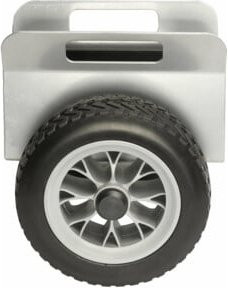 BS Plattenklemmwagen mit Polyurethanrad und 2K-Rollen in Silber - Bild 1
