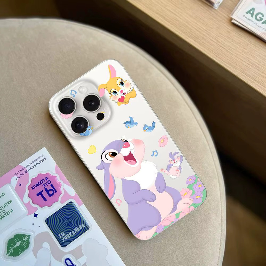 T-Thumper B-Bunny Handyhülle für iPhone 11 bis 17 Pro Max Plus und XS XR kompatibel, transparente weiche Schutzhülle - Bild 2