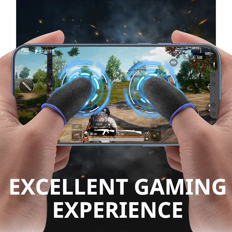 SEamopar Gaming Fingerlinge atmungsaktiv und schweißresistent für Mobile Games in Schwarz und Blau - Bild 4