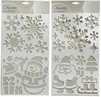 DECORIS Motivschablone Christmas aus Kunststoff in Weiß, Breite: 47,5 cm, Höhe: 24,5 cm - Bild 1