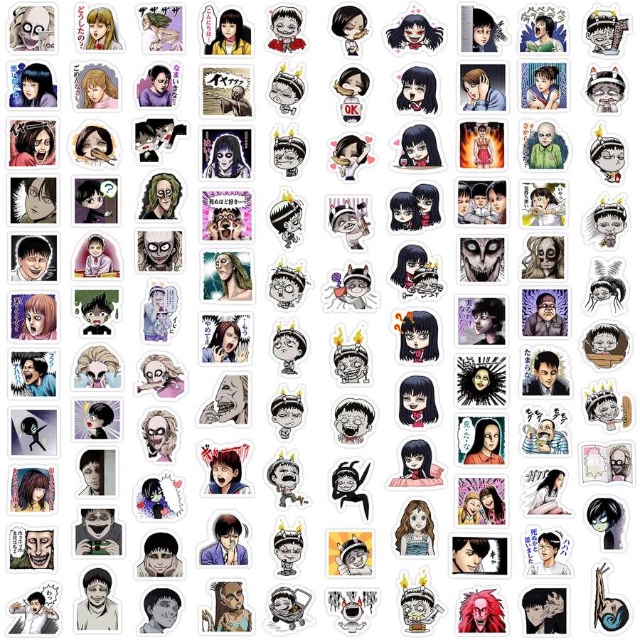 125 Stück Tomie Junji Ito Aufkleber im Horror Anime Stil, bunte Sticker für Laptop, Scrapbook und DIY-Projekte - Bild 4