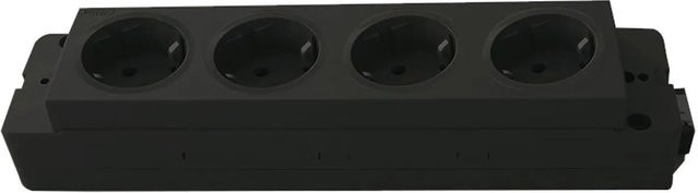 EVOline Express Steckdosenleiste 4-fach Schuko 16 A 3.680 W in Schwarz - Bild 1