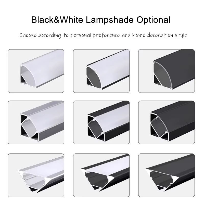 V-förmiges Aluminiumprofil für LED-Licht zur Decken- und Wanddekoration in Weiß - Bild 5