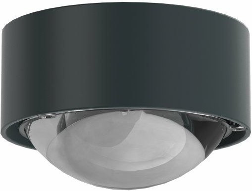 Top Light Puk Mini One LED-Deckenleuchte in Anthrazit Matt mit klarer Glaslinse und warmweißem Licht (2700K) - Bild 1