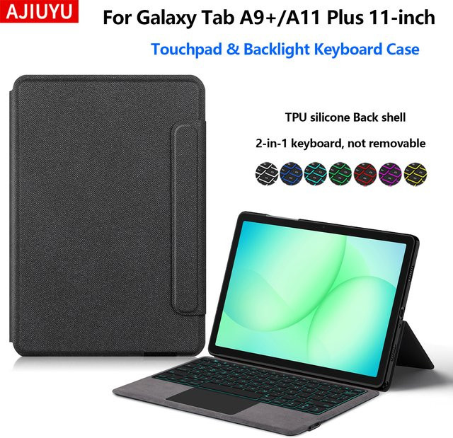 Samsung Magic Smart Keyboard Cover mit Touchpad und Hintergrundbeleuchtung für Galaxy Tab A11 Plus 2025 A9 Plus 11 Zoll in Grau - Bild 1