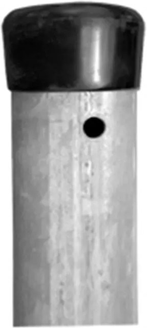 PROREGAL Maschendrahtzaun Zaunpfosten Metaltec Zn mit runder Kappe, Farbe: Silber, Höhe: 175 cm - Bild 1