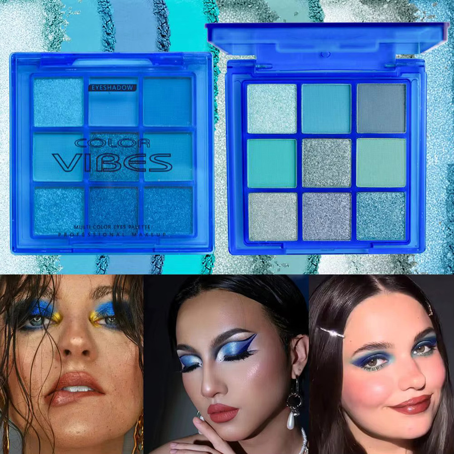 eelhoe Lidschatten-Palette Blue Blood, 9 Farben, matt & glänzend, Unisex - Bild 2