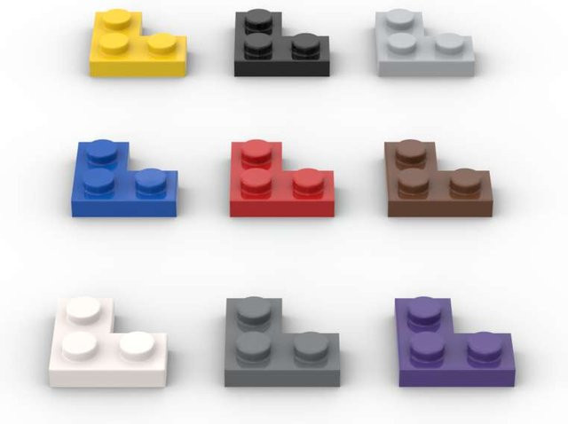 SixBricks MOC 2420 Platte 2x2 Bausteine Kit, 10-teiliges Set - Bild 1