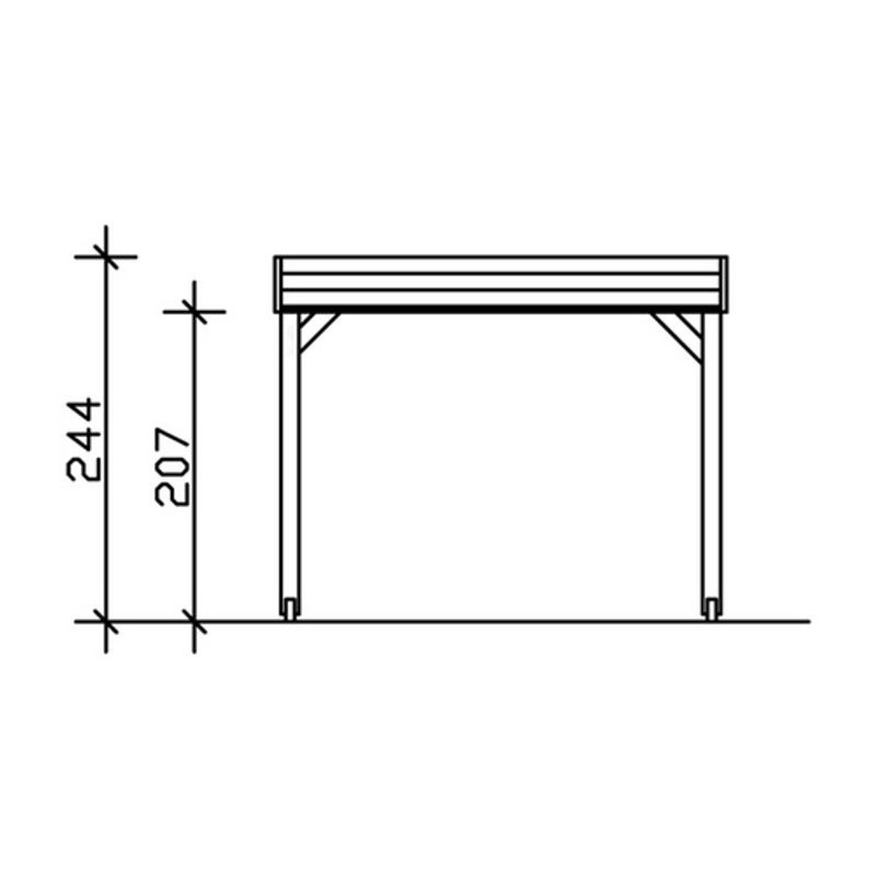 Skan Holz Pavillon Toulouse aus Fichtenholz in Eiche Hell, beige, B/T/H: 294 x 294 x 244 cm - Bild 3