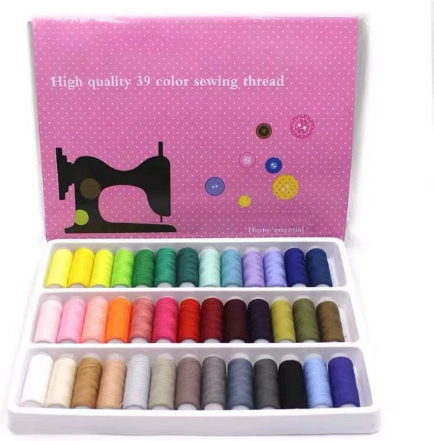 Nähgarn-Set aus 100 % Polyester mit 39 Farben für Handstickerei und Nähmaschinen in Multicolour - Bild 1