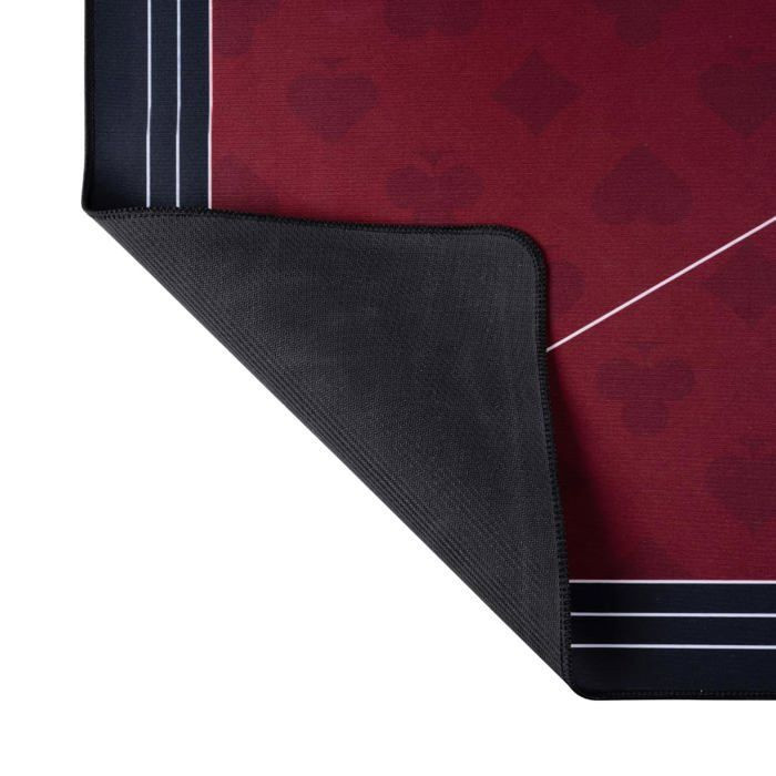 Engelhart Texas Hold’em Poker Tischmatte Rot und Weiß, rutschfeste Profi Casino Poker Matte für 6 bis 8 Spieler, B/T: 177 x 89 cm - Bild 3