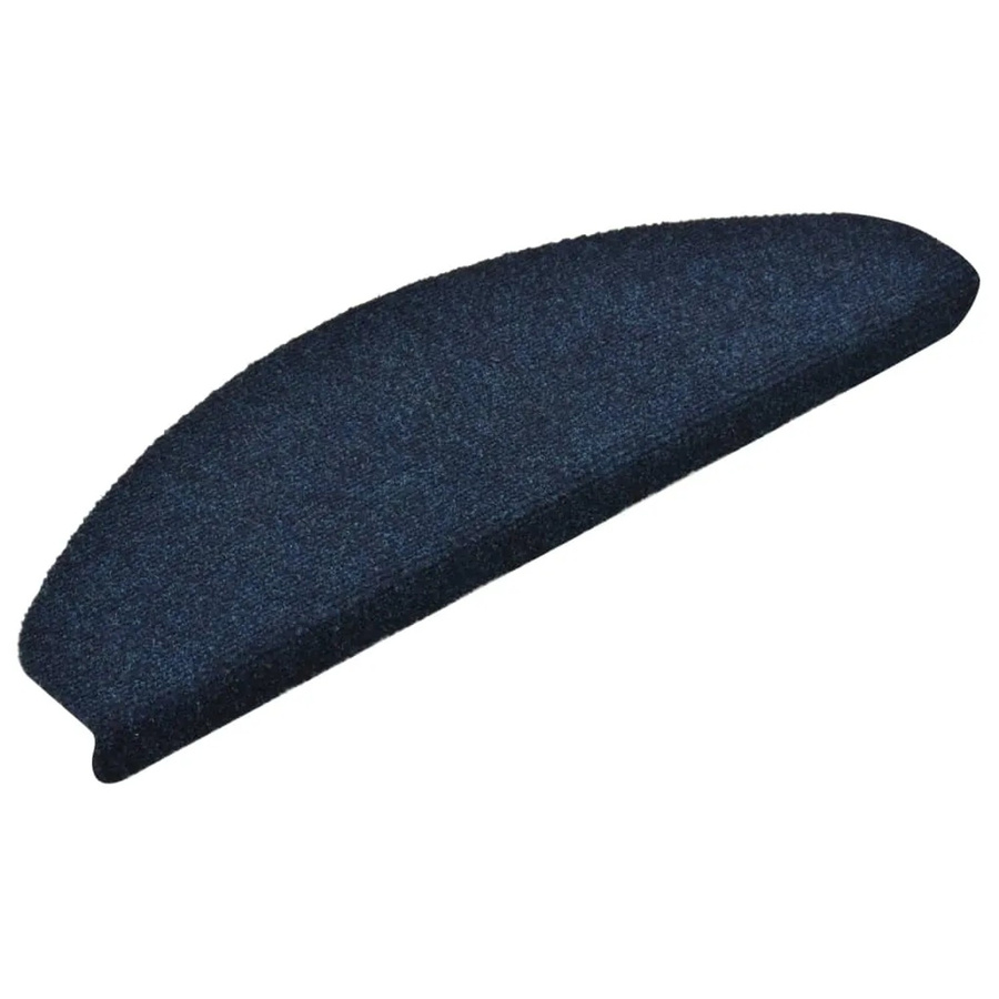 vidaXL Selbstklebende Treppenmatten aus Nadelvlies in Blau, 15 Stück, B: 65 cm, T: 21 cm, H: 4 cm, rutschfest und pflegeleicht - Bild 2