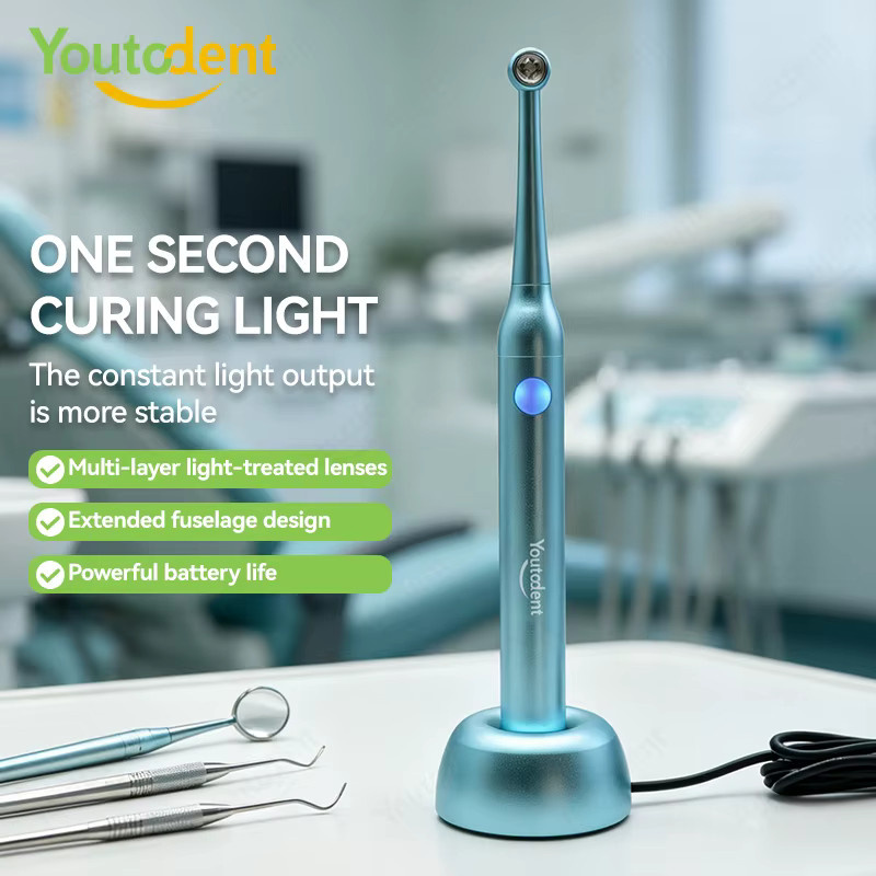 YOUTODENT Kabelloses LED-Polymerisationsgerät für Zahnärzte in Schwarz mit 2200mW/cm² Leistung und 1 Sekunde Aushärtungszeit - Bild 4