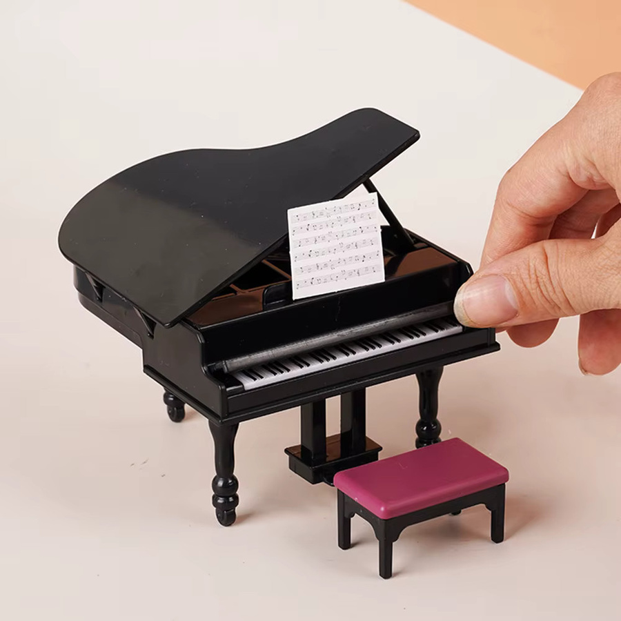 MSFTOYS Instrumente Flügel Gitarre Saxophon Set, Puppenhaus Zubehör - Bild 1