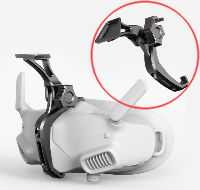 DJI Digitale Brille 2 Taktische Helmhalterung aus CNC-Aluminium in Schwarz für FPV Drohnen Zubehör - Bild 1