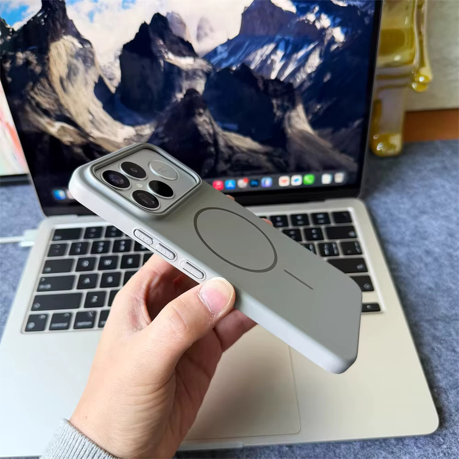 Ultradünne matte Hartschalen Schutzhülle für Xiaomi POCO F8 Ultra F7 X7 X6 X5 F6 F5 Pro M6 mit magnetischer kabelloser Ladeabdeckung in Schwarz und Grau - Bild 4