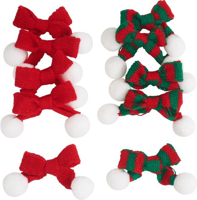 VBS Wollschal Winter und Weihnachten in Rot-Grün und Multi, 25 cm - Bild 1