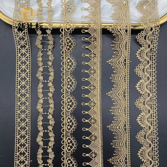 Goldfaden-Spitze für Lolita-Accessoires und DIY-Projekte, Gold, 2,74 m - Bild 1