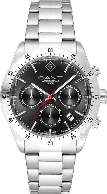 Gant Herrenuhr Chronograph, Quarz, Edelstahl, 41 mm, Schwarz, 10 ATM - Bild 1