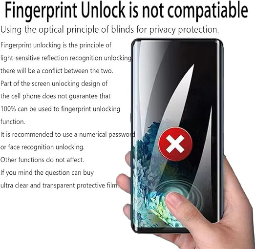 4er-Pack Realme GT7 Pro und GT 7T Privatsphäre Hydrogel-Schutzfolie mit voller Abdeckung und Anti-Spy-Funktion - Bild 4