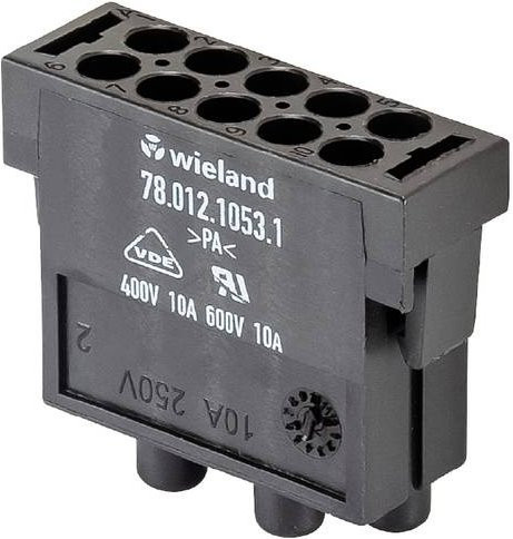 Wieland Electric Moduleinsatz 78.012.1053.1 mit 10 Polen in Schwarz (10 Stück) - Bild 1