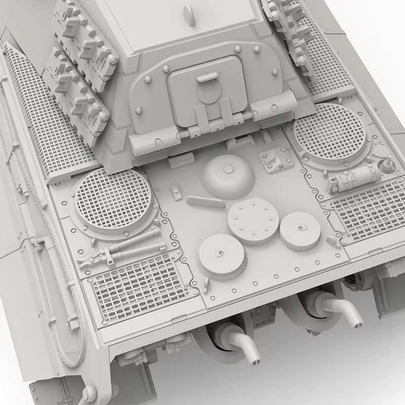 MENG Deutscher Schwerer Panzer Königstiger Turmtyp, Plastik-Bausatz, 1/72 - Bild 3
