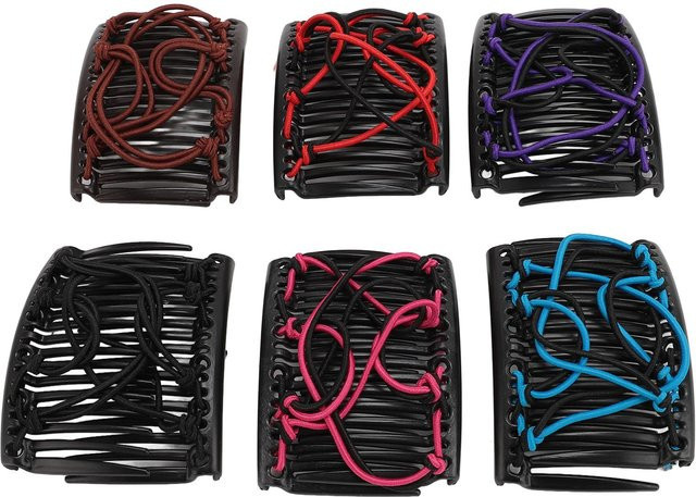 6er Pack Magischer Haarkamm Vintage, Haarschmuck, Schwarz - Bild 1