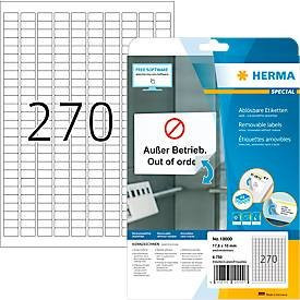 Herma Haftetiketten weiß aus Papier, B: 17,8 mm, H: 10 mm, 6750 Stück - Bild 1