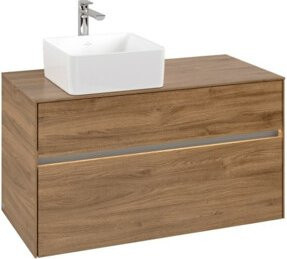 V&B Waschtischunterschrank Collaro mit LED-Beleuchtung, B/T/H: 100 x 54,8 x 50 cm - Bild 1