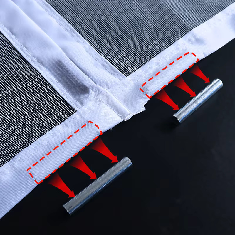 DTGJ Magnetisches Türgitter in Weiß mit automatischem Schließen für große Schiebetüren - Bild 4