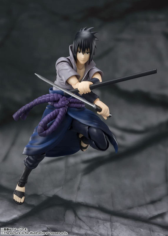 S.H.Figuarts Naruto Shippuden Uchiha Sasuke Derjenige, der allen Hass trägt Bewegliche Anime-Figur aus PVC und ABS, Multicolor, Höhe: 14,5 cm - Bild 2