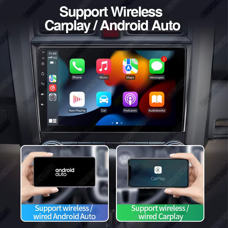 Akamate 9 Zoll Android Autoradio 2 Din Universal Multimedia Player mit Bluetooth, WiFi und GPS in Schwarz für Nissan Toyota Kia Honda - Bild 3