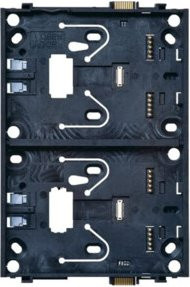 Busch-Jaeger Grundträger 2fach Schwarz 6346/11-101 mit Befestigungssatz 2CKA006310A0136 - Bild 1