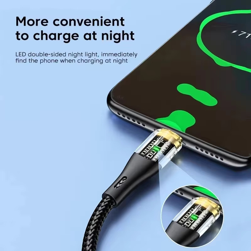 Lenovo USB-auf-Typ-C-Kabel 120W Schnellladegerät und Datenkabel in Schwarz - Bild 4