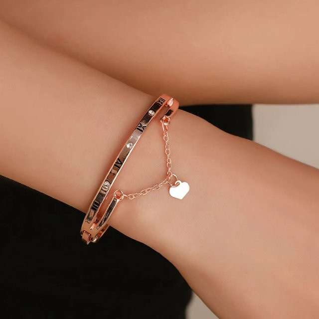 SUEMNG Armband, Edelstahl, Roségold, Damen - Bild 1