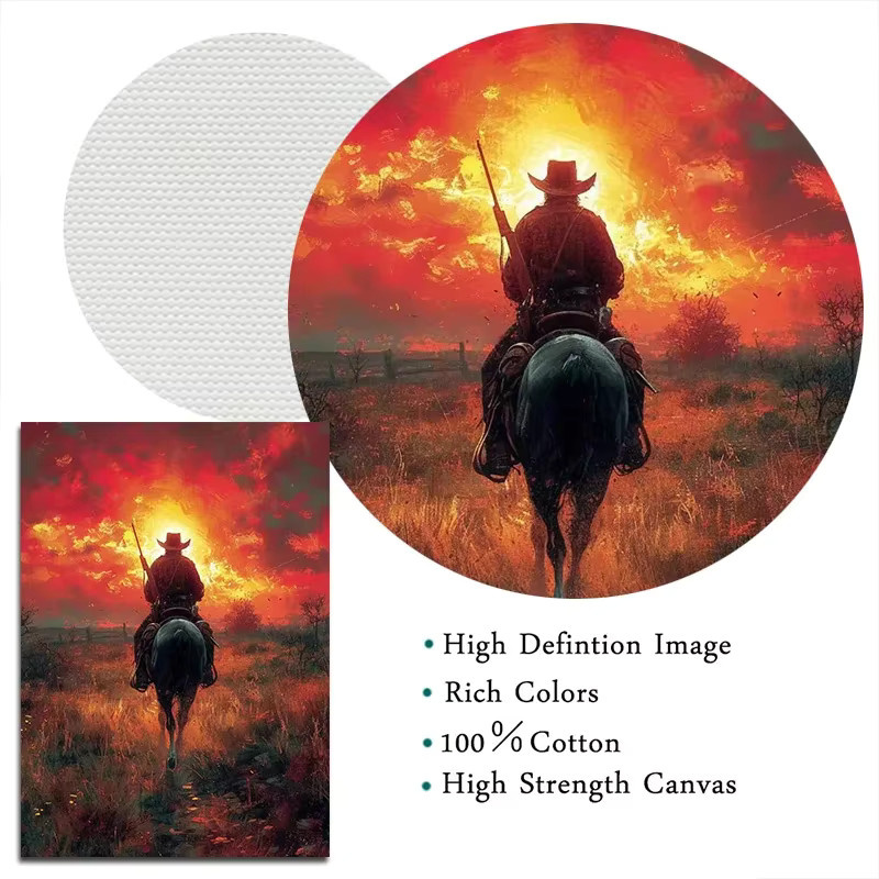 Potdemiel Leinwandgemälde Red Dead Redemption 2 Cowboy-Charakter Wandkunst Portrait - Bild 4
